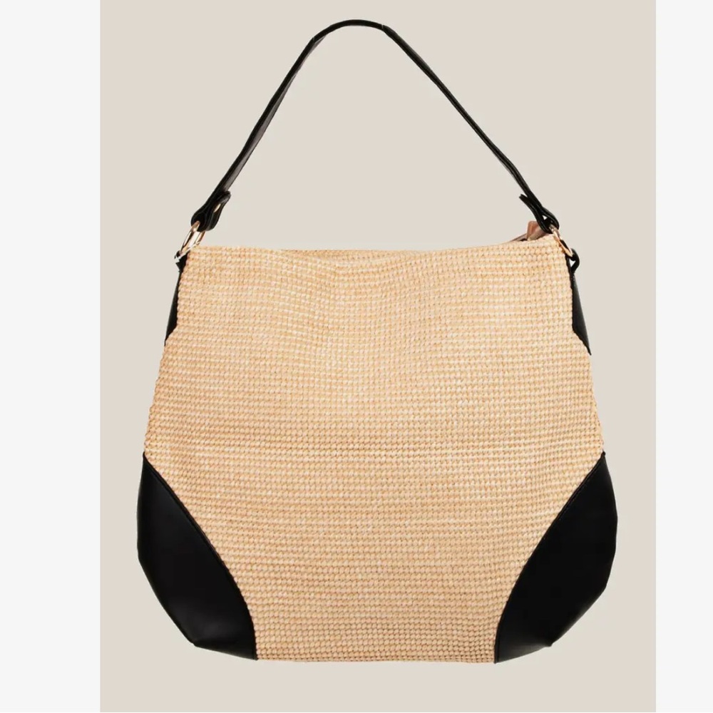 ShopEvelynne Tan and Black Shoulder Bag